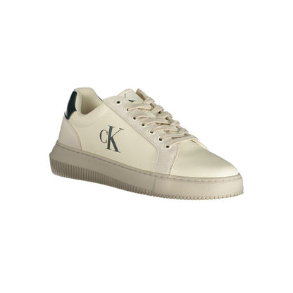 White Polyester Sneaker