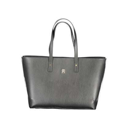 Black Polyethylene Women Handbag