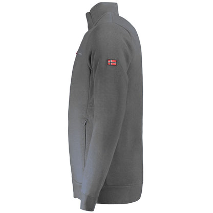 Gray Cotton Men Sweatshirt