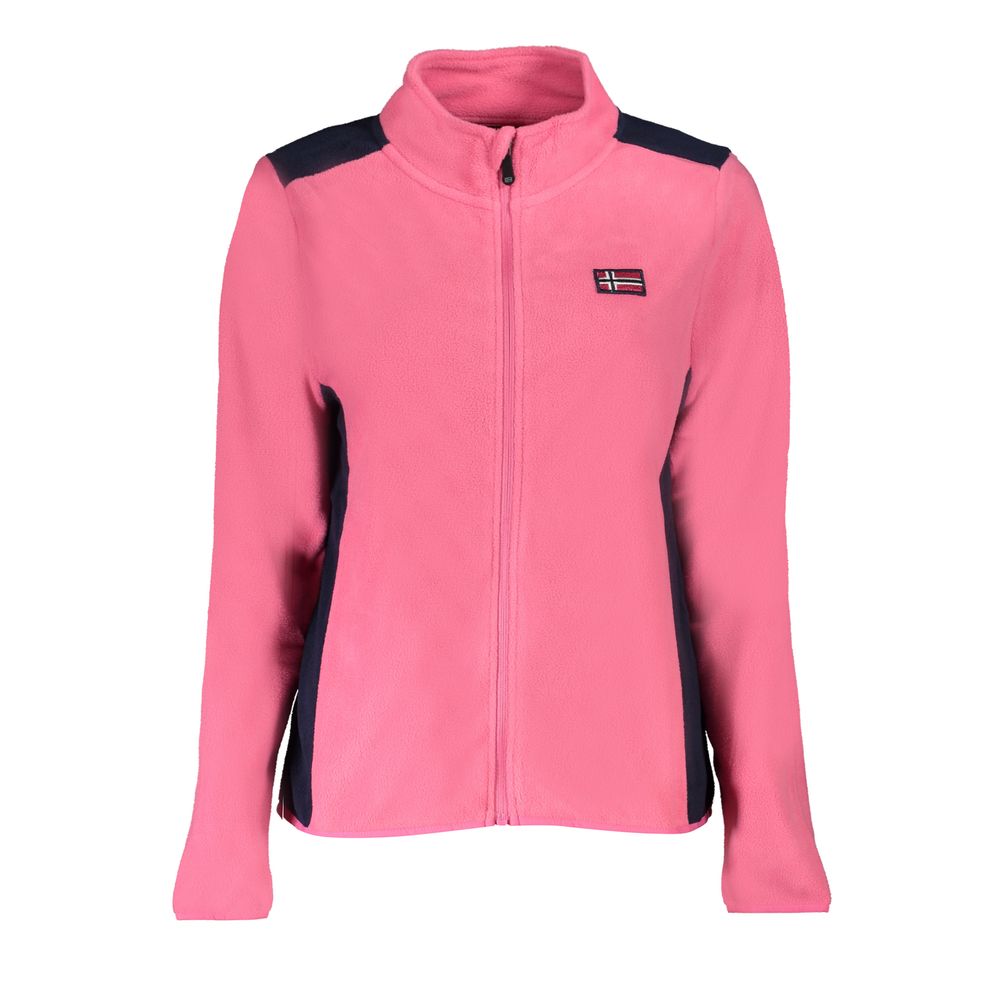 Pink Polyester Women Sweater