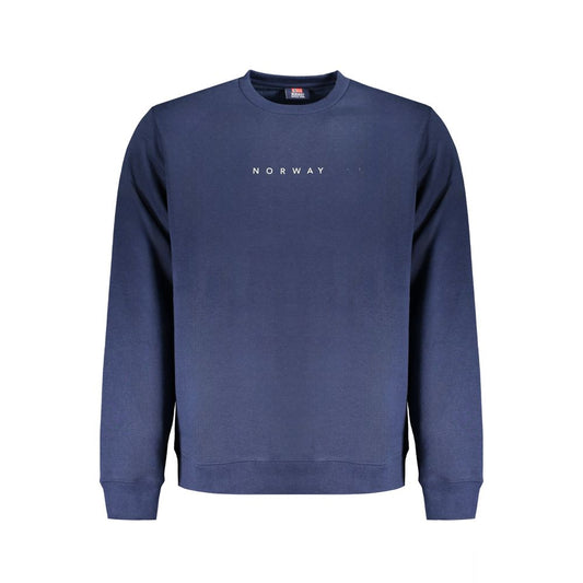 Blue Cotton Men Sweater