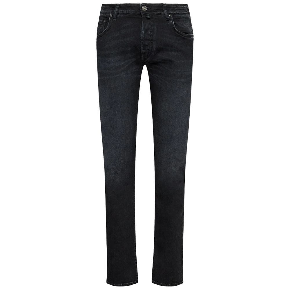 Black Cotton Jeans & Pant