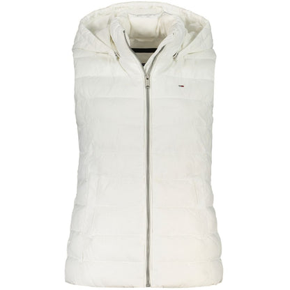 White Polyester Women Jacket