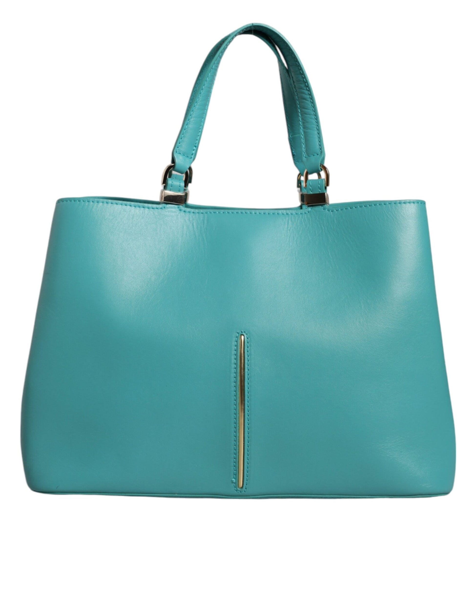 Green Leather Women Shopping Tote Top Handle Bag