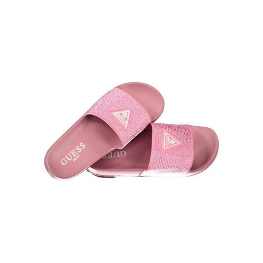 Pink Polyester Women Sandal