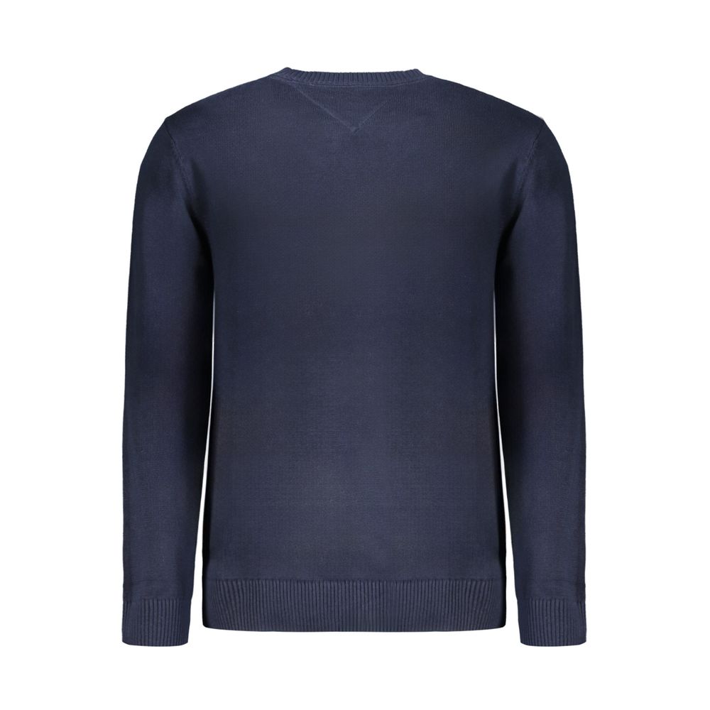 Blue Cotton Men Sweater