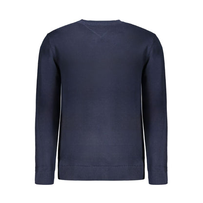 Blue Cotton Men Sweater