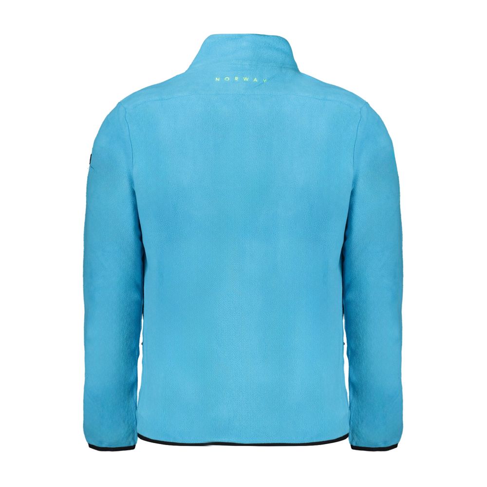 Light Blue Polyester Men Sweater