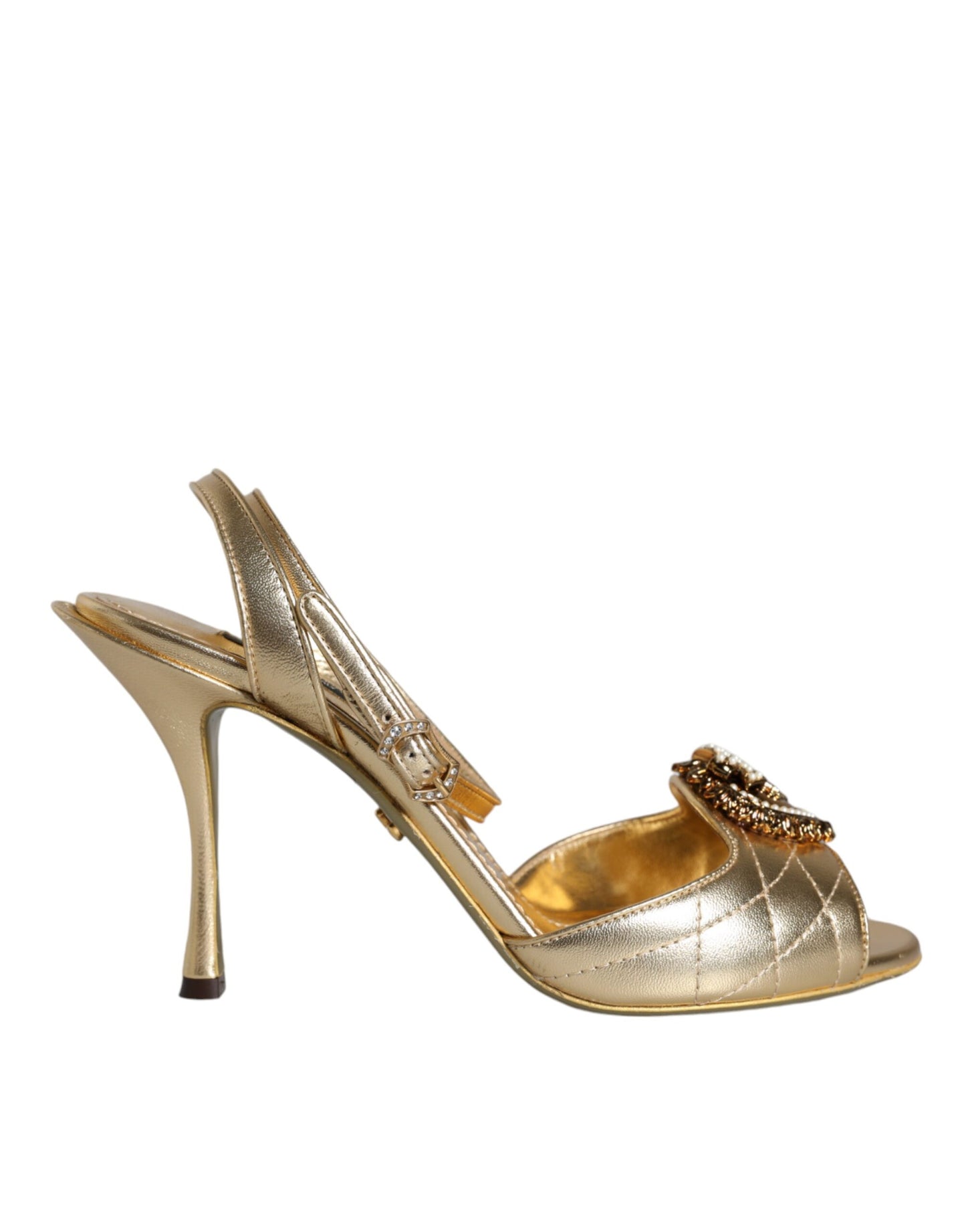 Gold Devotion Embellished Keira Sandals Shoes