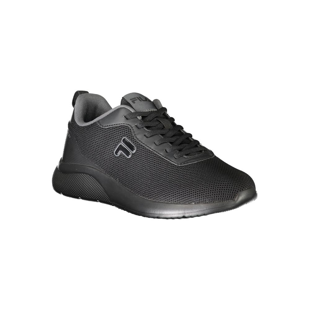 Black Polyester Men Sneaker