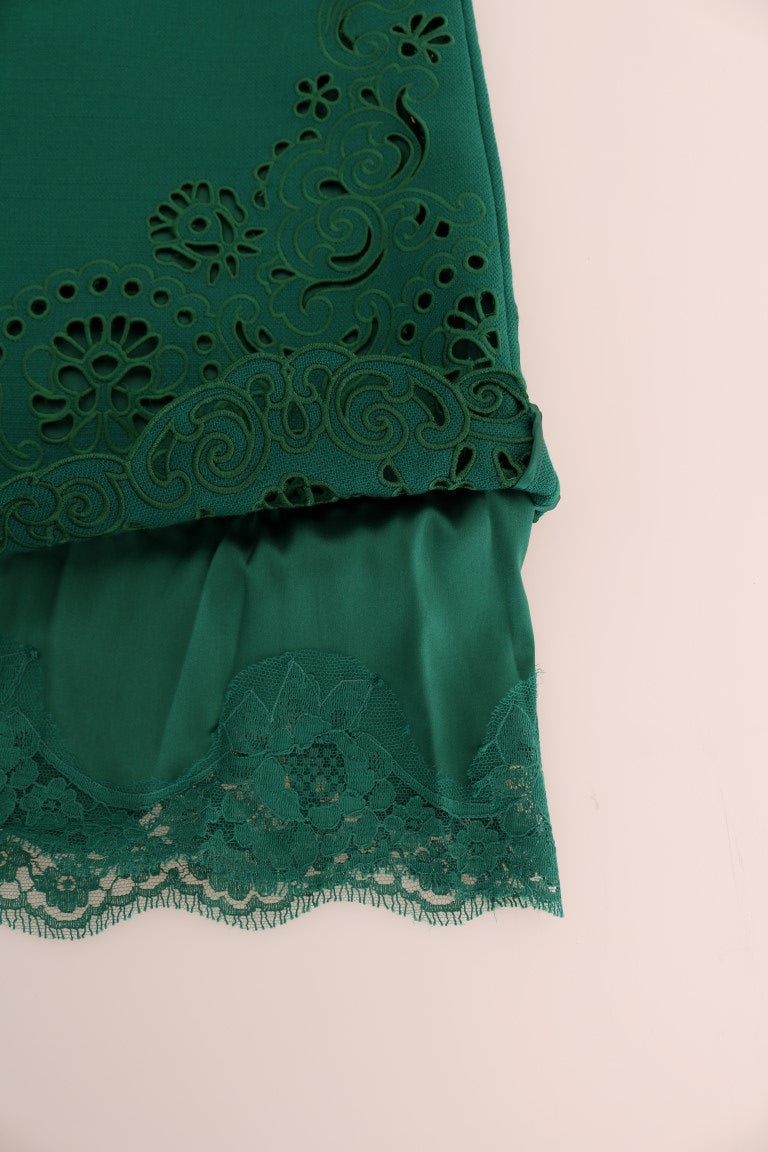 Elegant Green A-Line Sheath Dress