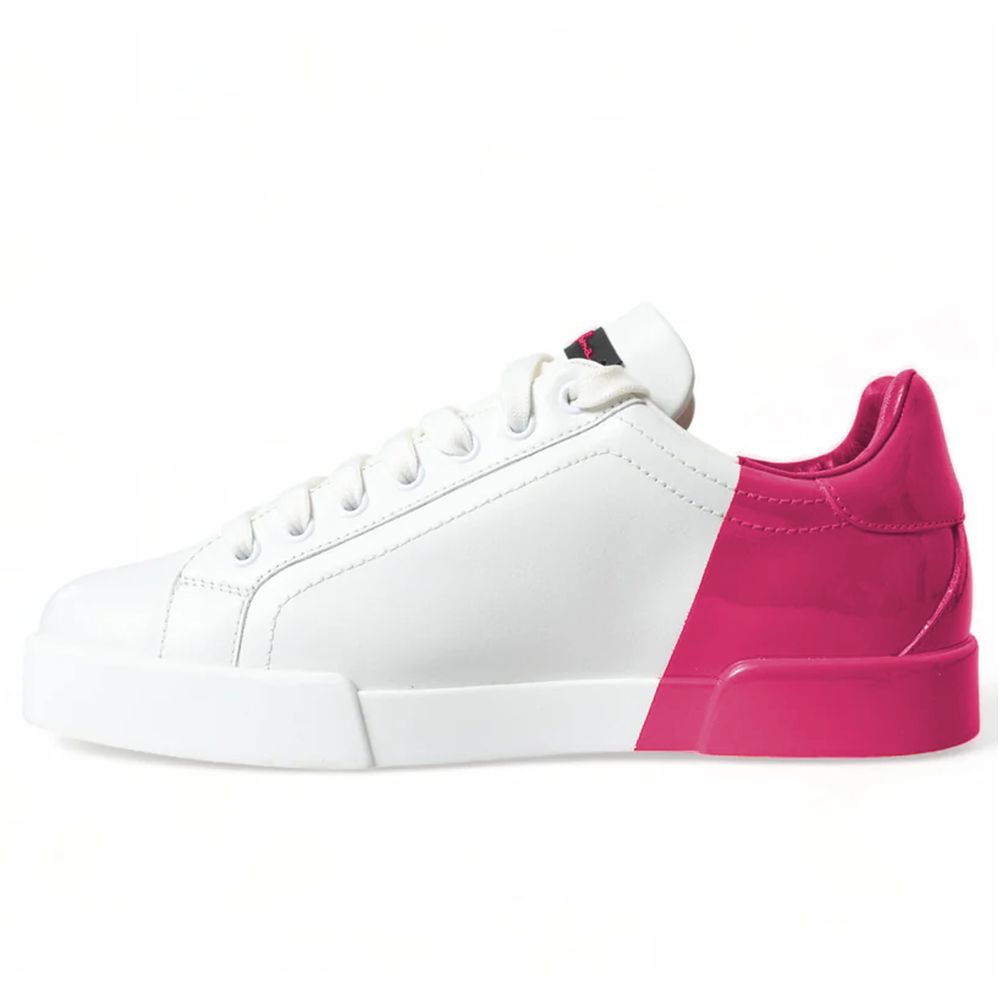 Fuchsia Leather Di Calfskin Sneaker