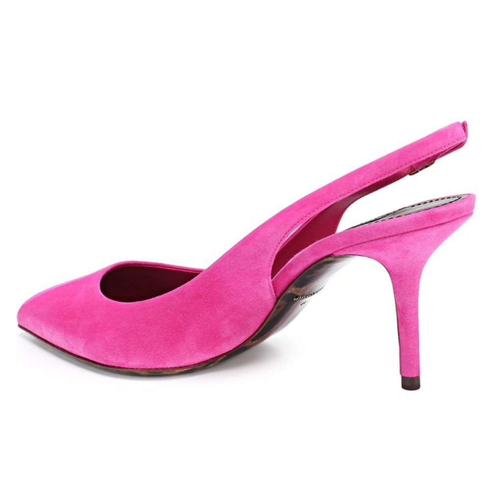 Fuchsia Leather Di Capra Pump