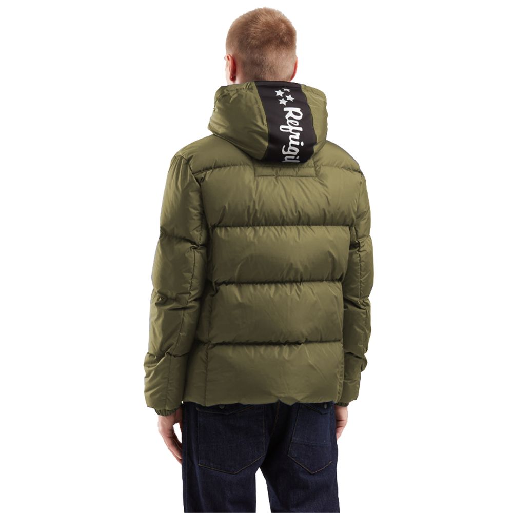 Green Nylon Men Jacket