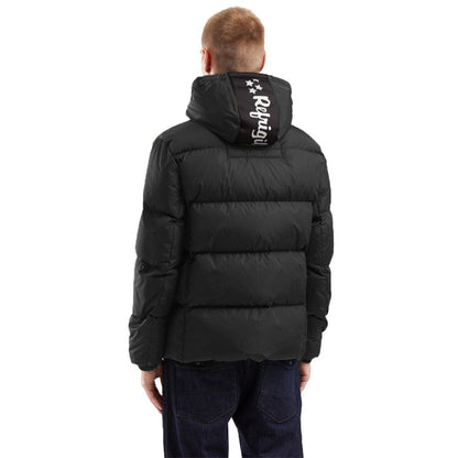 Black Nylon Men Jacket