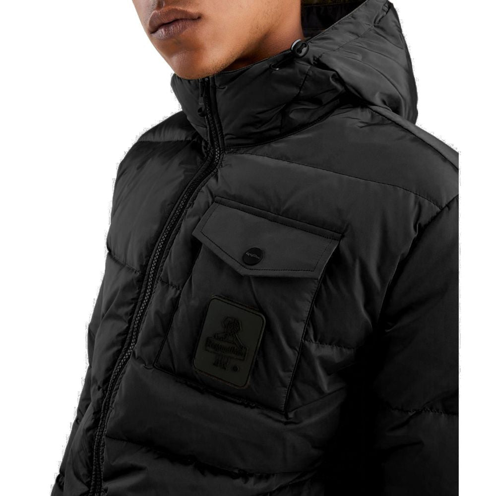 Black Nylon Men Jacket