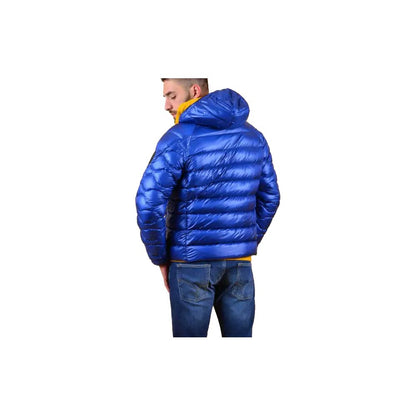 Blue Nylon Mens Down Jacket