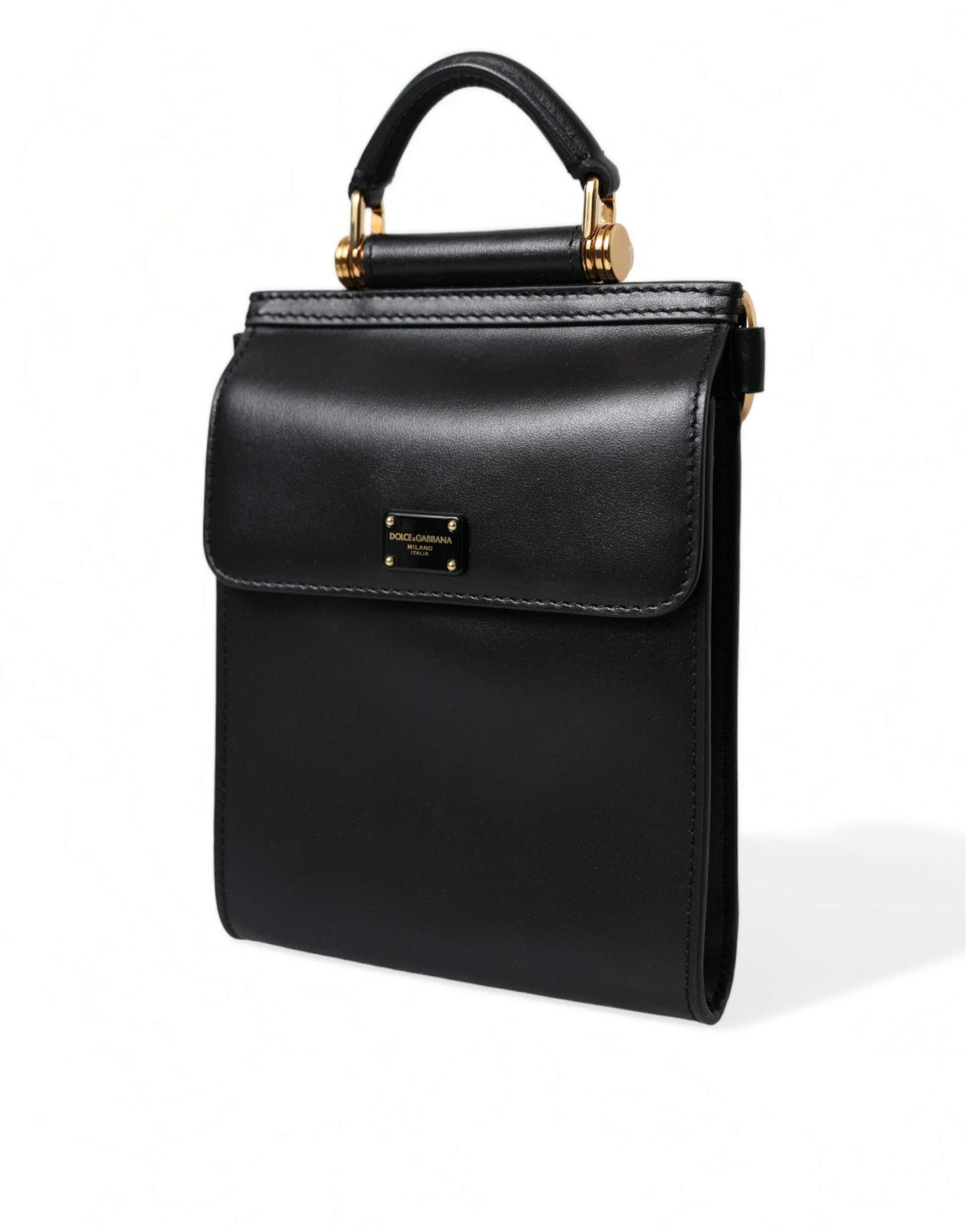 Elegant Black Leather Crossbody Bag