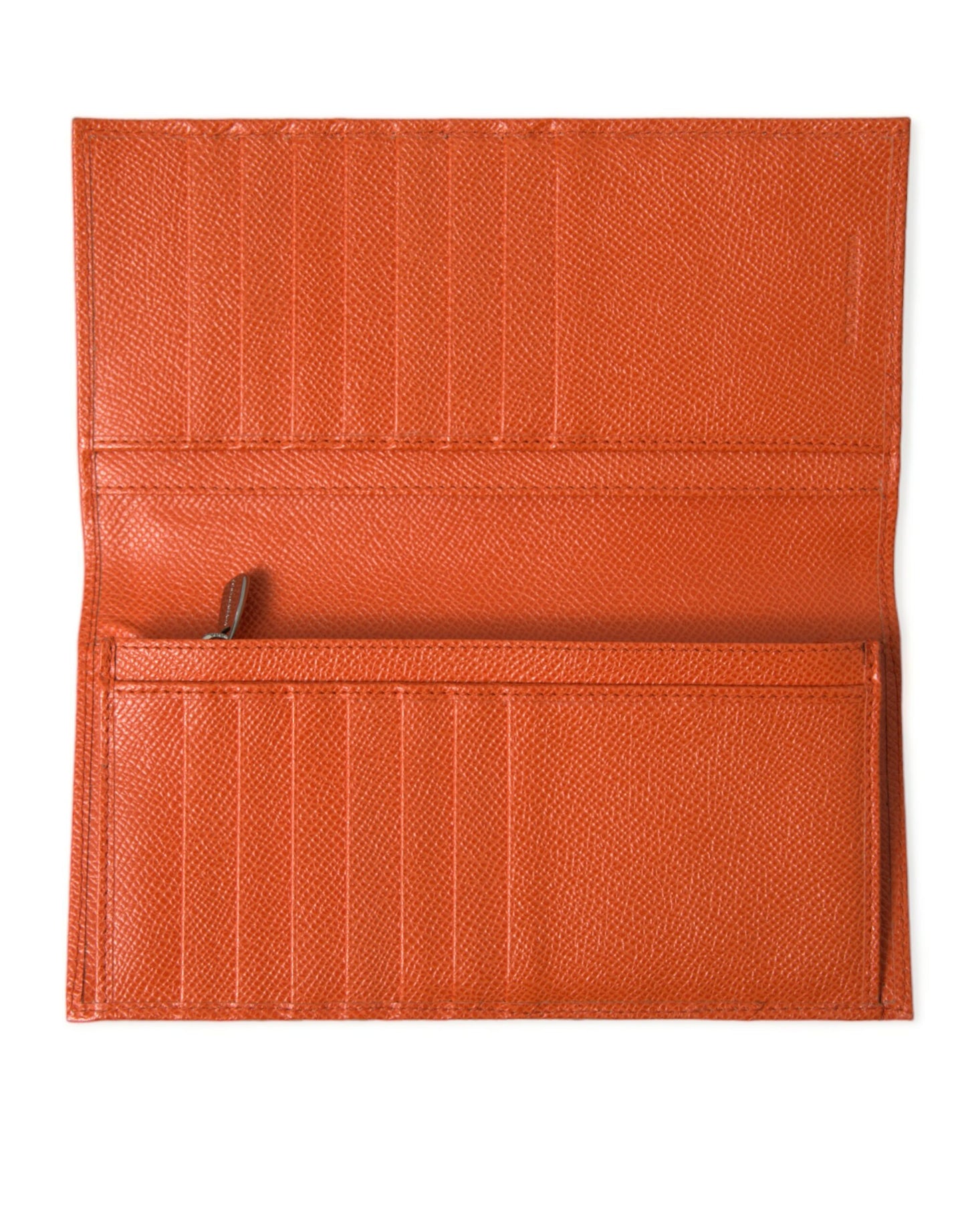 Chic Orange Crocodile Leather Wallet