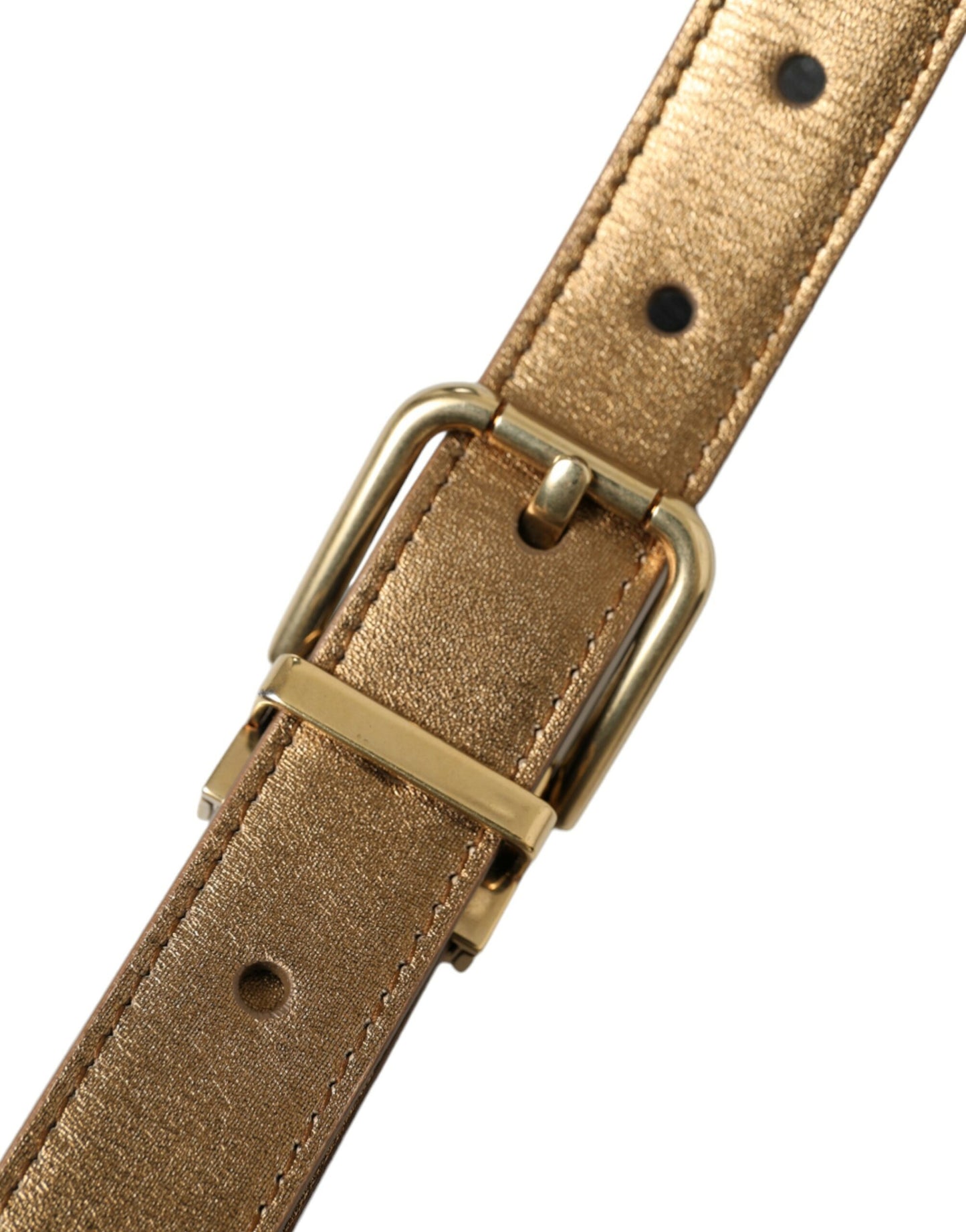 Metallic Gold Leather Belt - Timeless Elegance