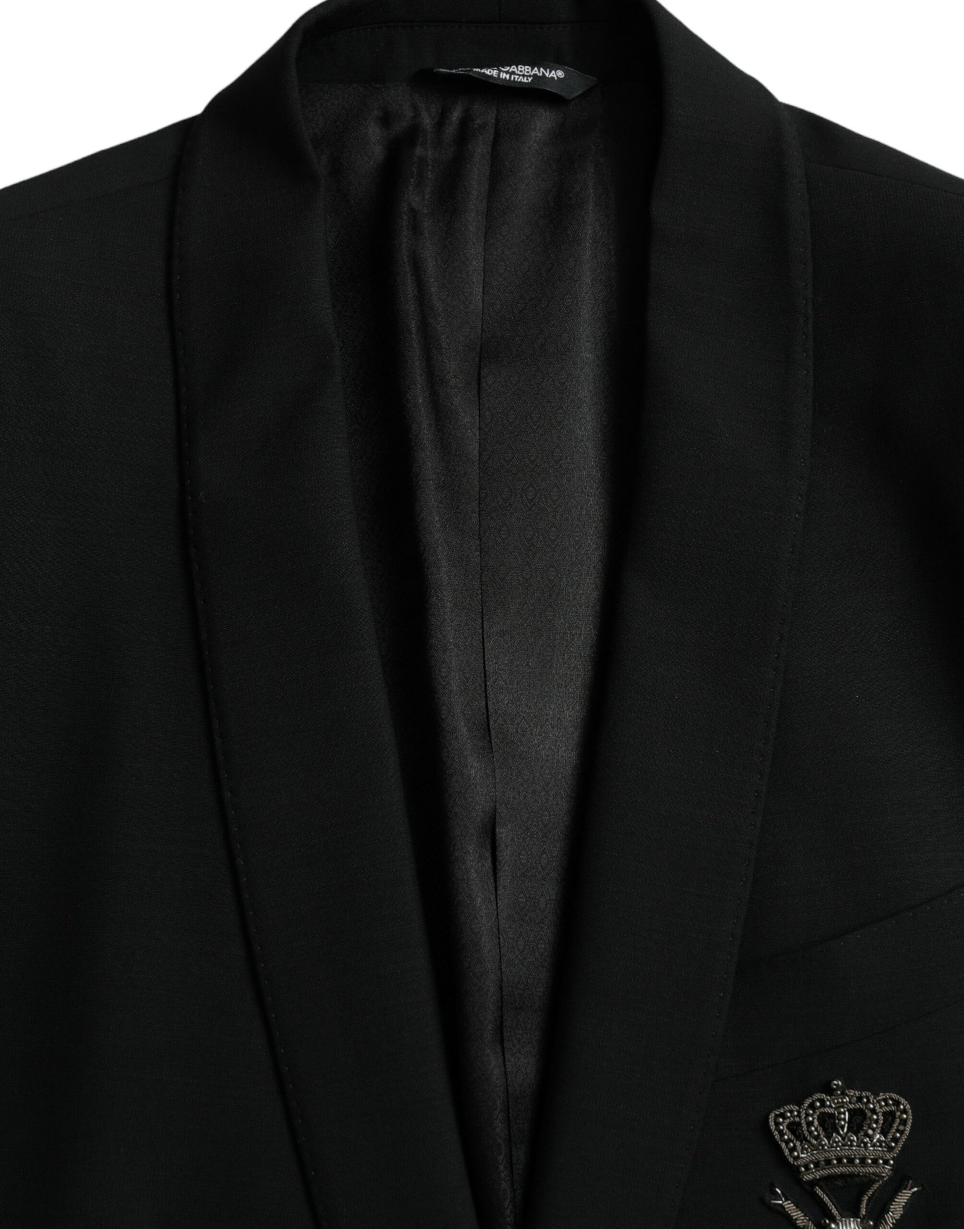 Black Crown Bee MARTINI Single Breasted Coat Blazer