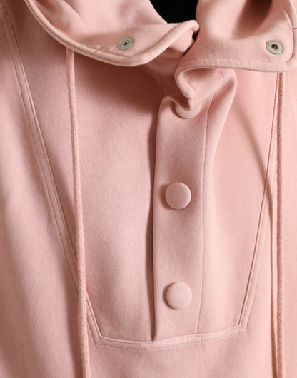 Elegant Pink Pullover Sweater with Hood