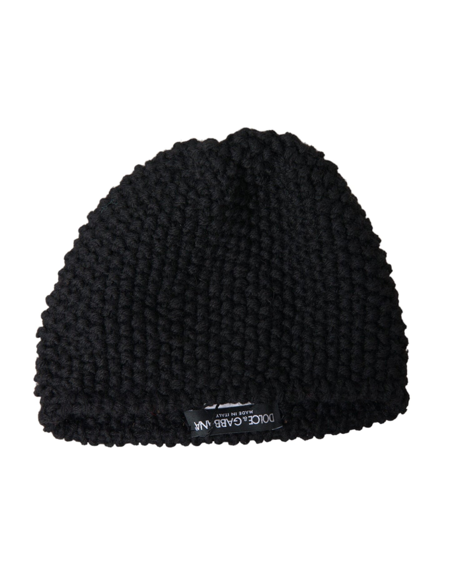 Black Cashmere Knitted Beanie Bonnet Hat Men