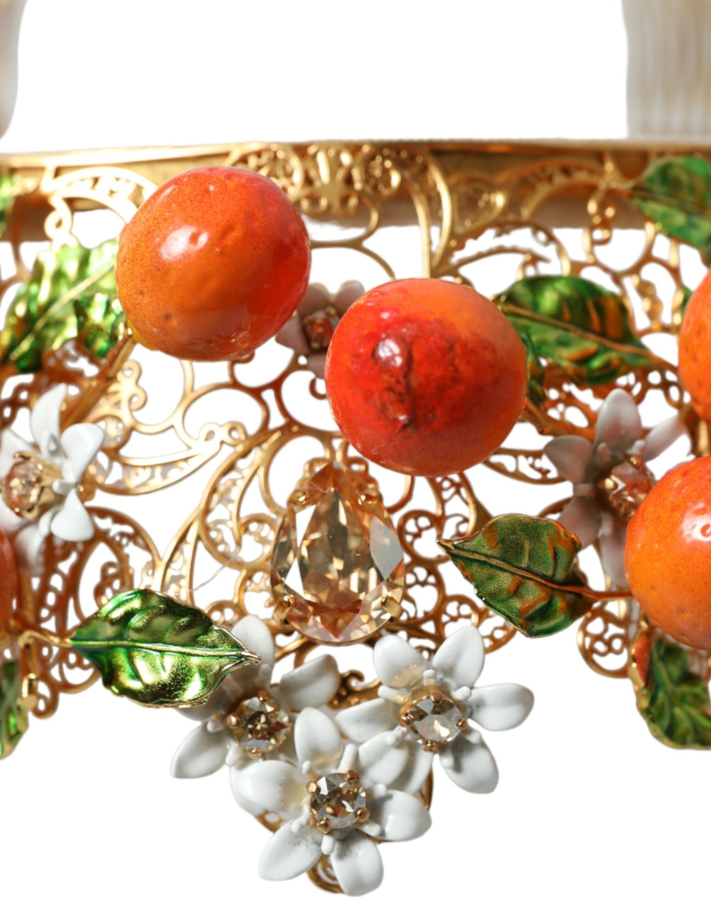 Multicolor Crystal Sicilian Orange Crown