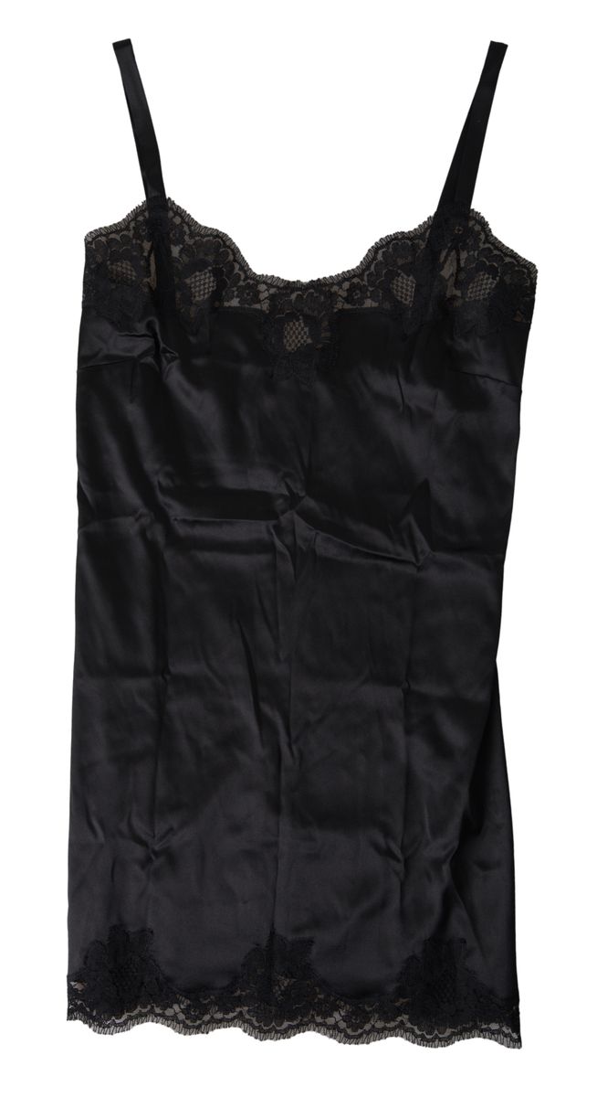 Sultry Black Silk Camisole Top