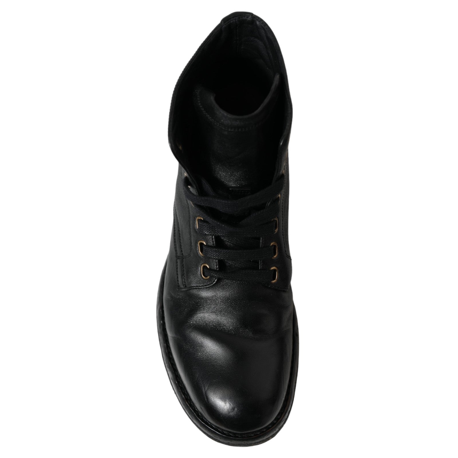 Elegant Black Horse Leather Ankle Boots