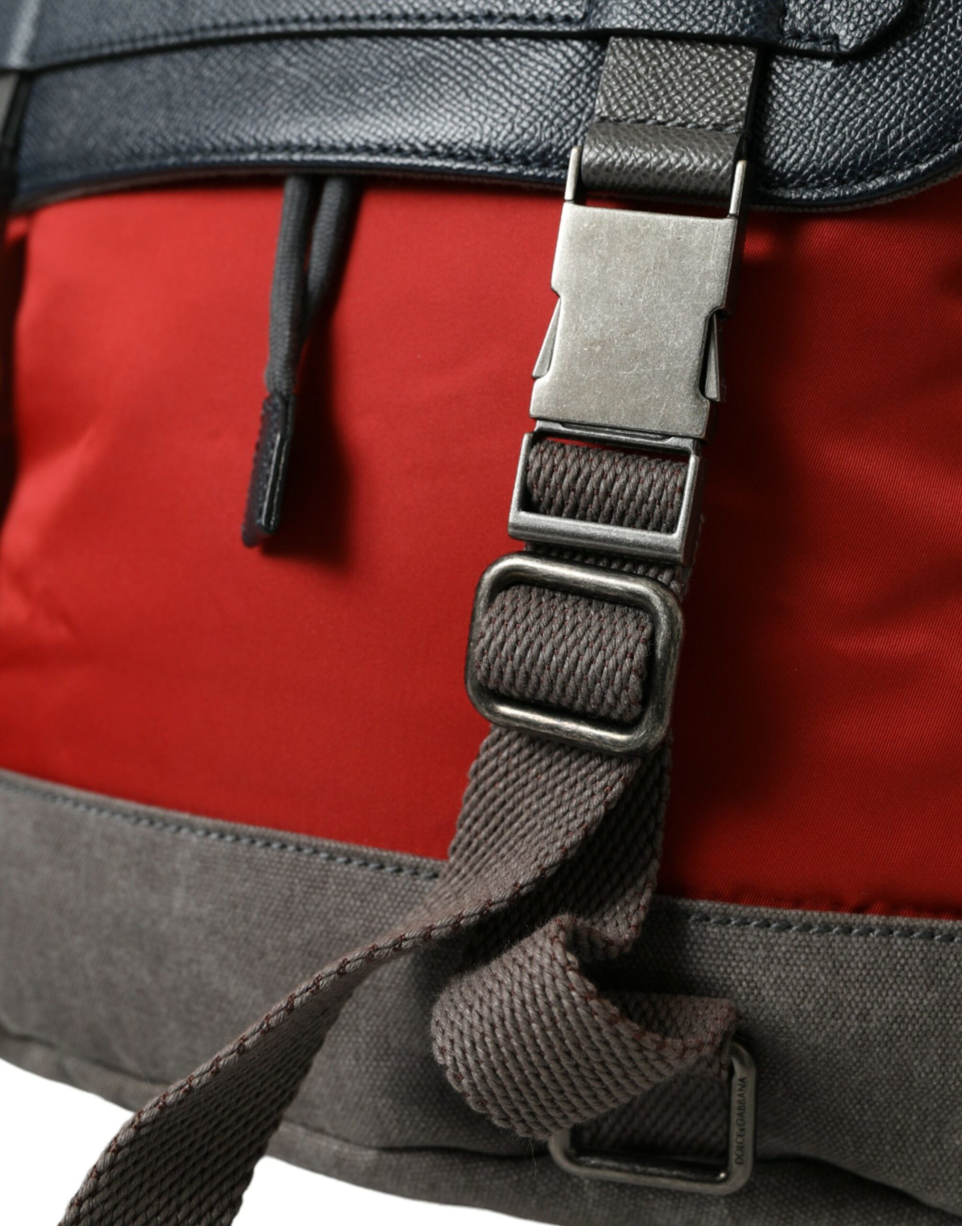 Chic Red & Gray Designer Backpack