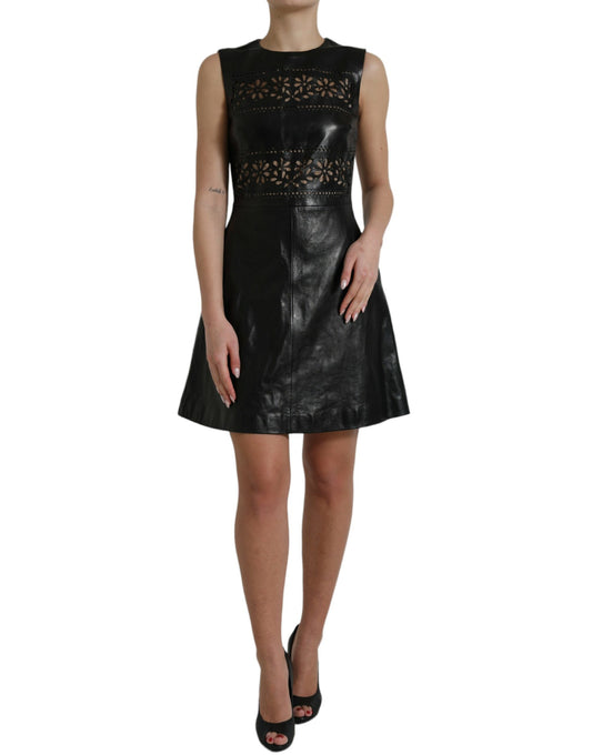 Elegant Black A-Line Mini Dress