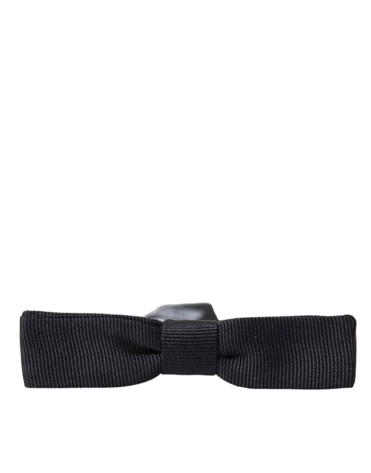 Black Silk Adjustable Men Neck Bow Tie