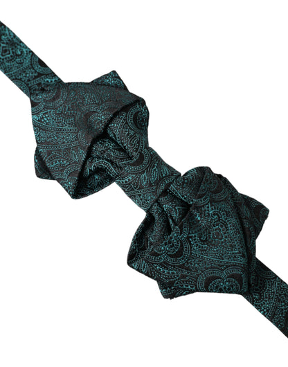 Green Bandana Silk Adjustable Neck Bow Tie