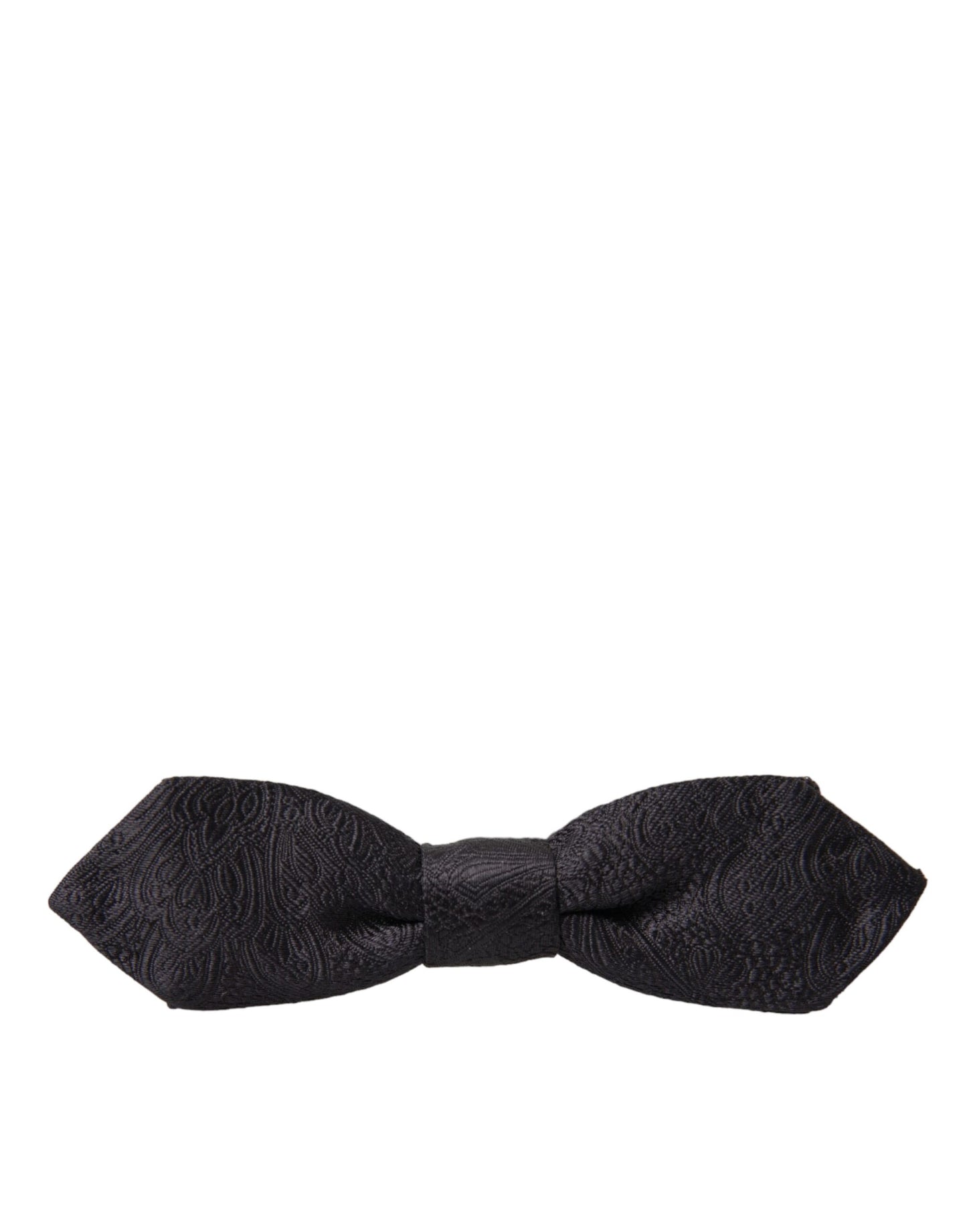 Black Brocade Silk Adjustable Neck Bow Tie