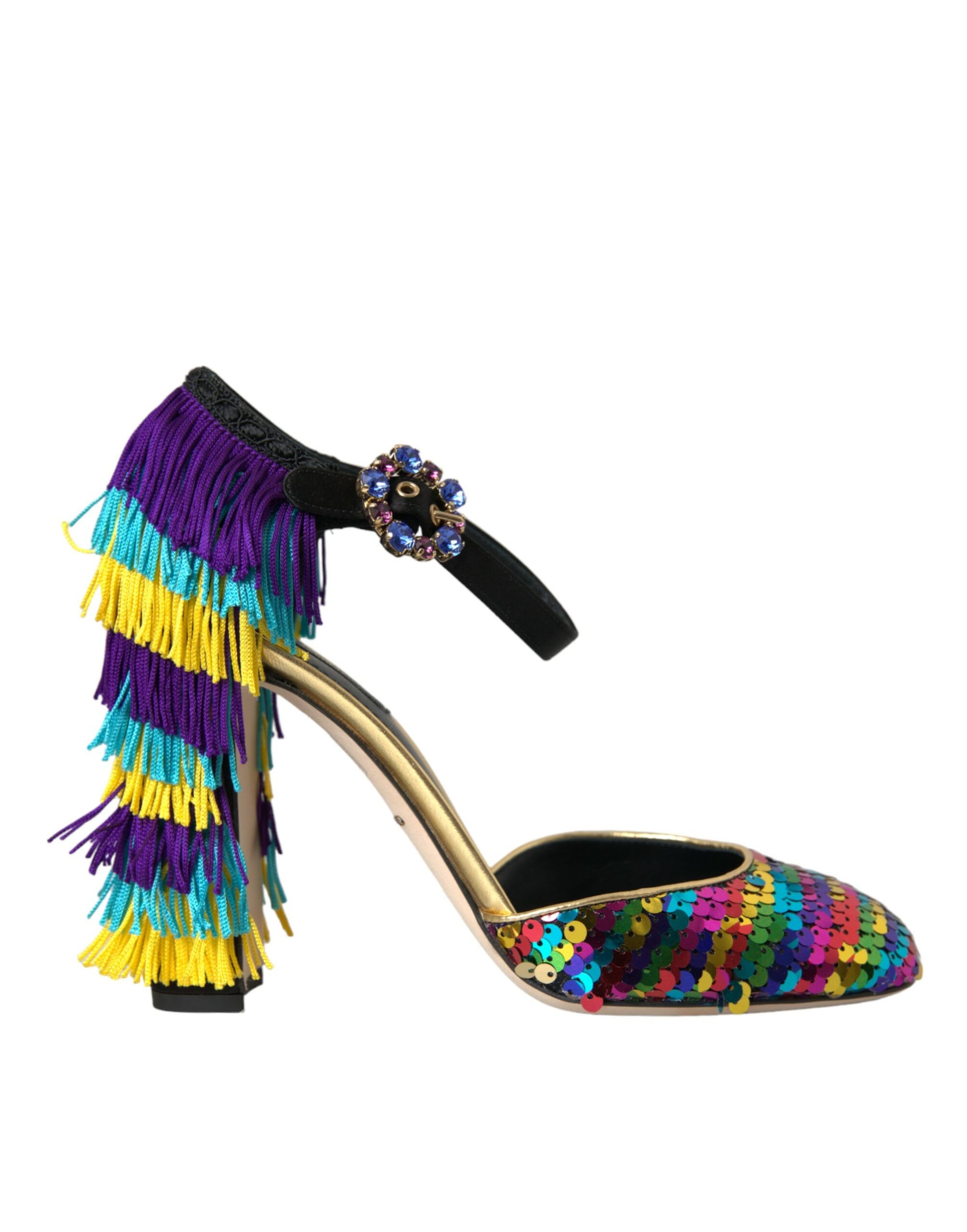 Multicolor Sequin Crystal Mary Jane Shoes