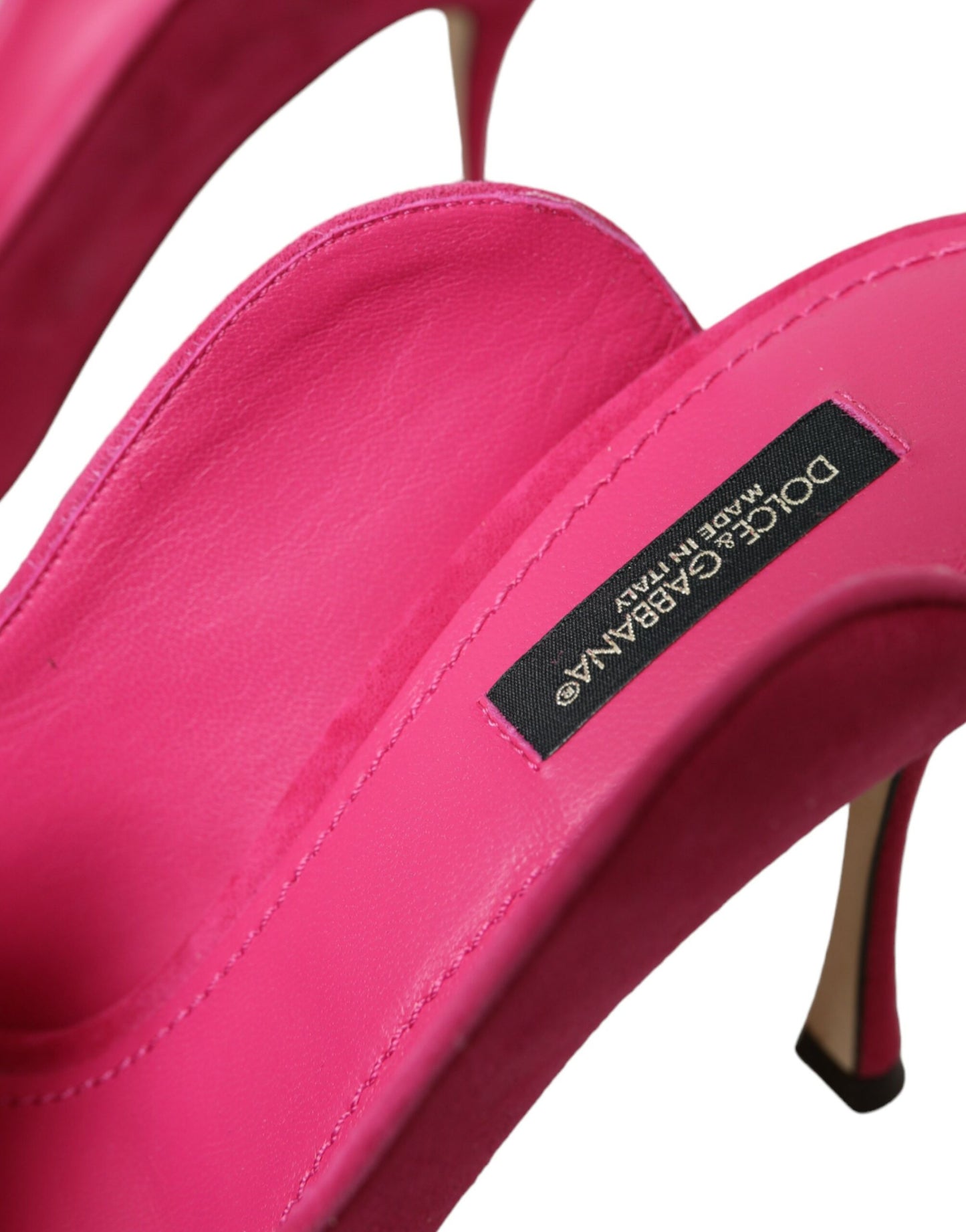 Fuchsia Suede Leather Mules Sandals Shoes
