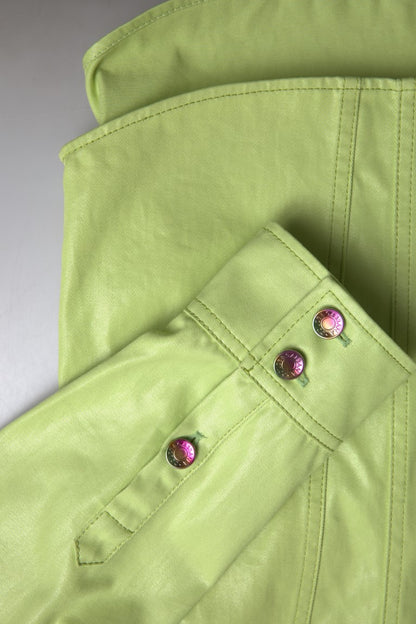 Elegant Light Green Cotton Button Down Shirt