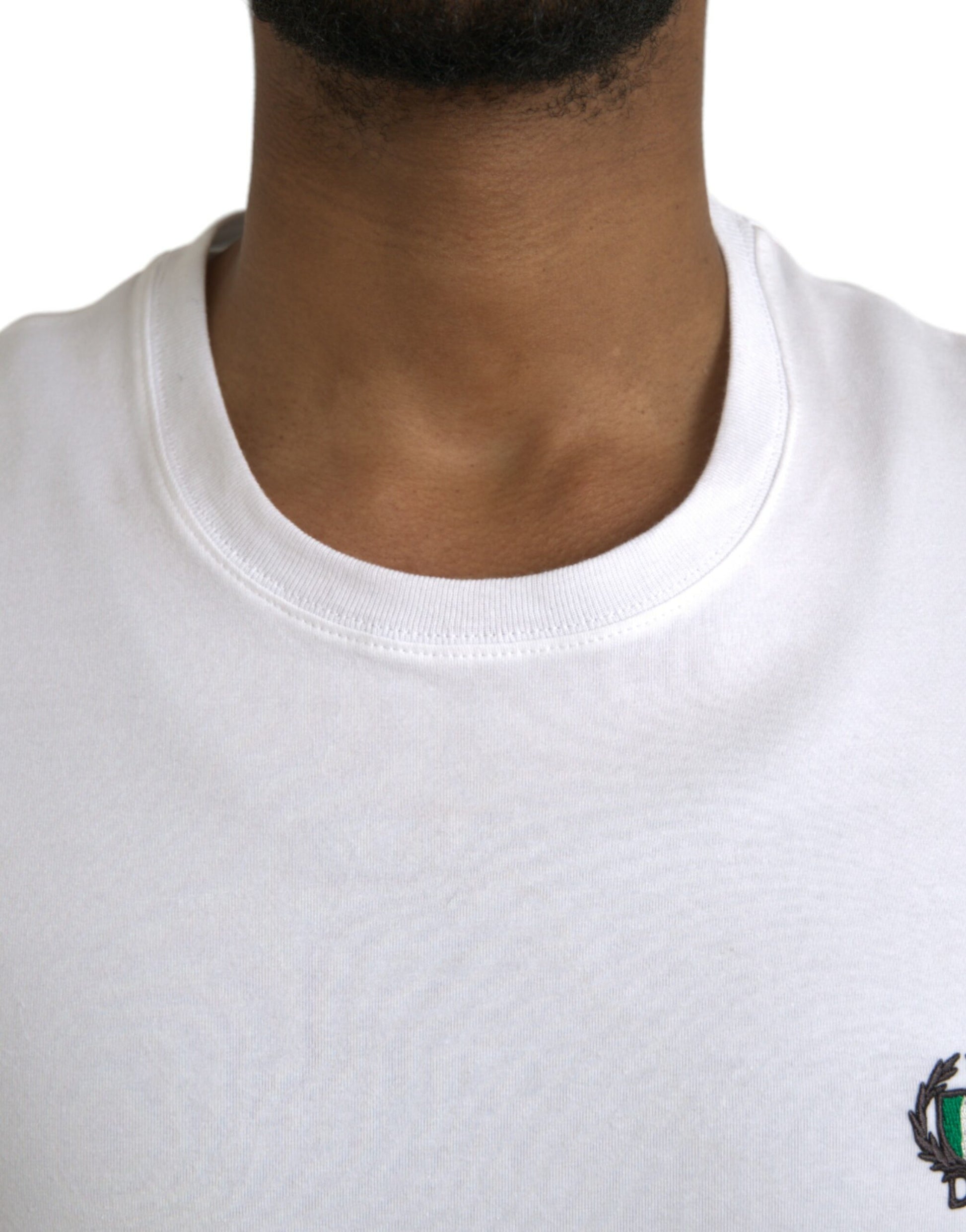 White Logo Crest Crew Neck Underwear T-shirt