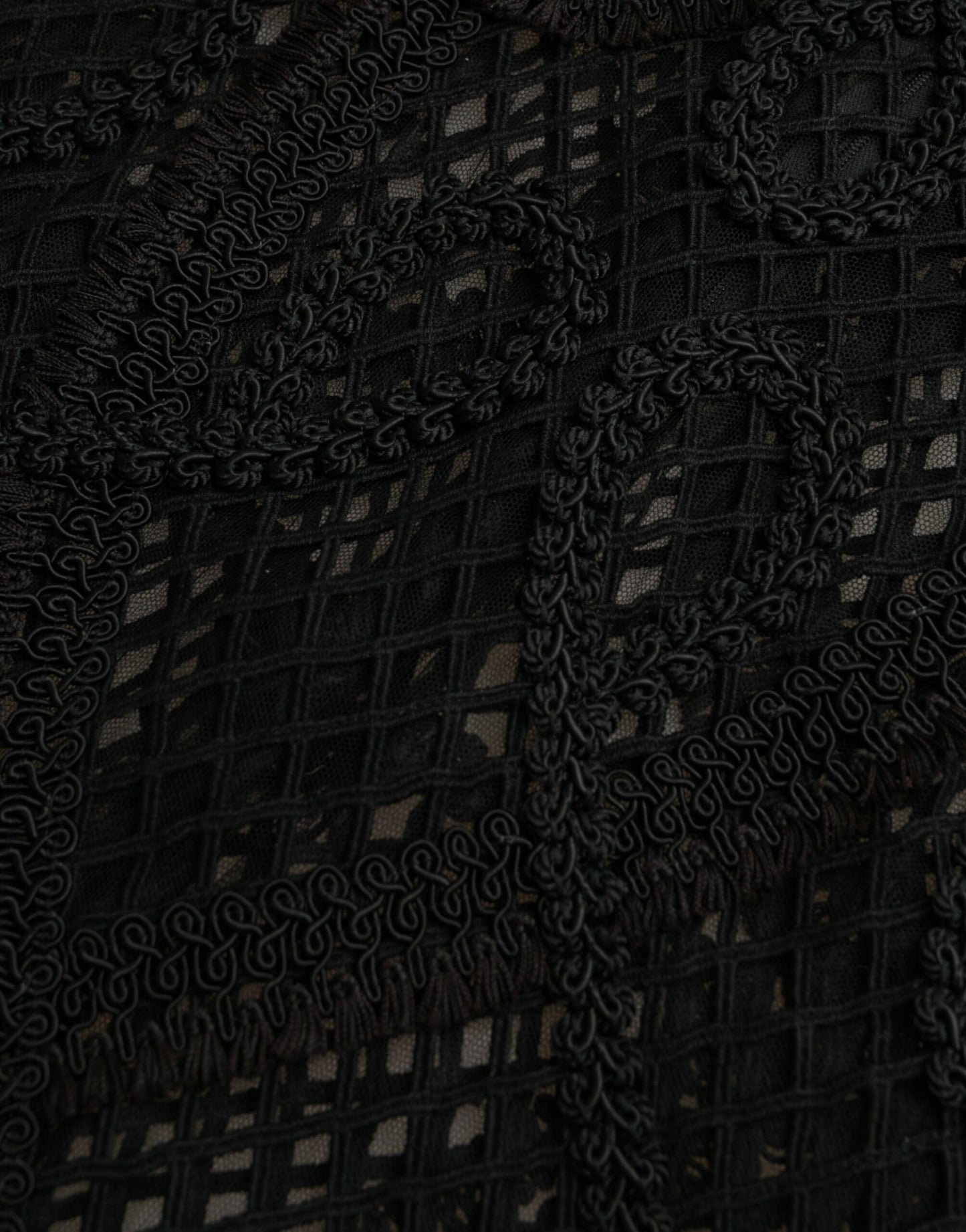 Black Sheer Long Sleeves Sheath Midi Dress