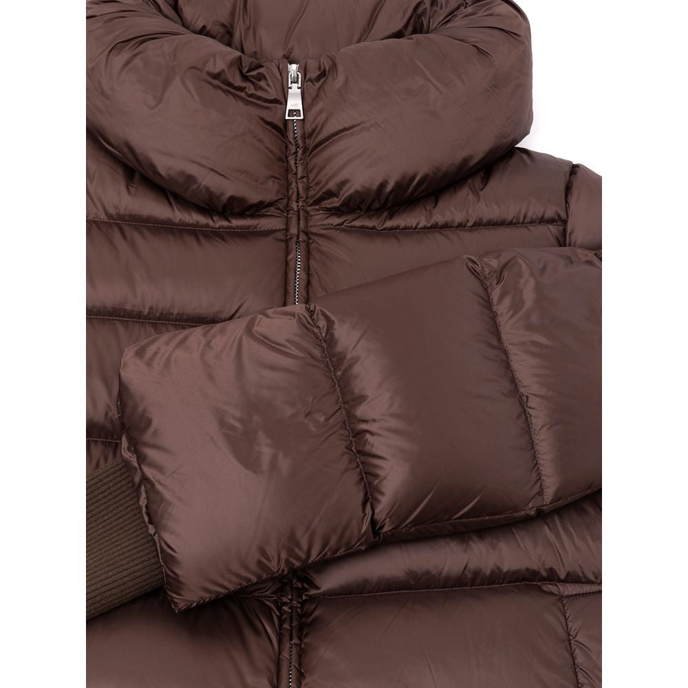 Brown Polyamide Jackets & Coat