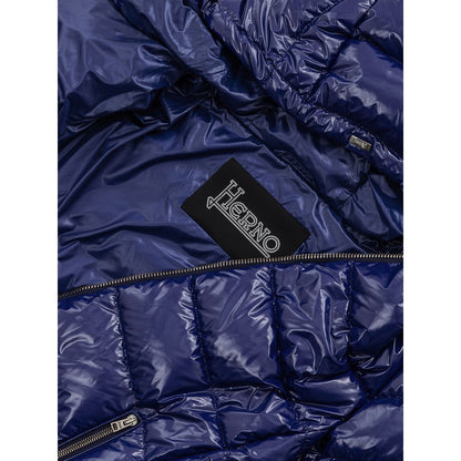 Blue Polyamide Jackets & Coat