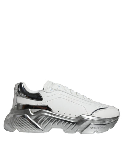 White Silver Daymaster Low Top Sneakers Shoes