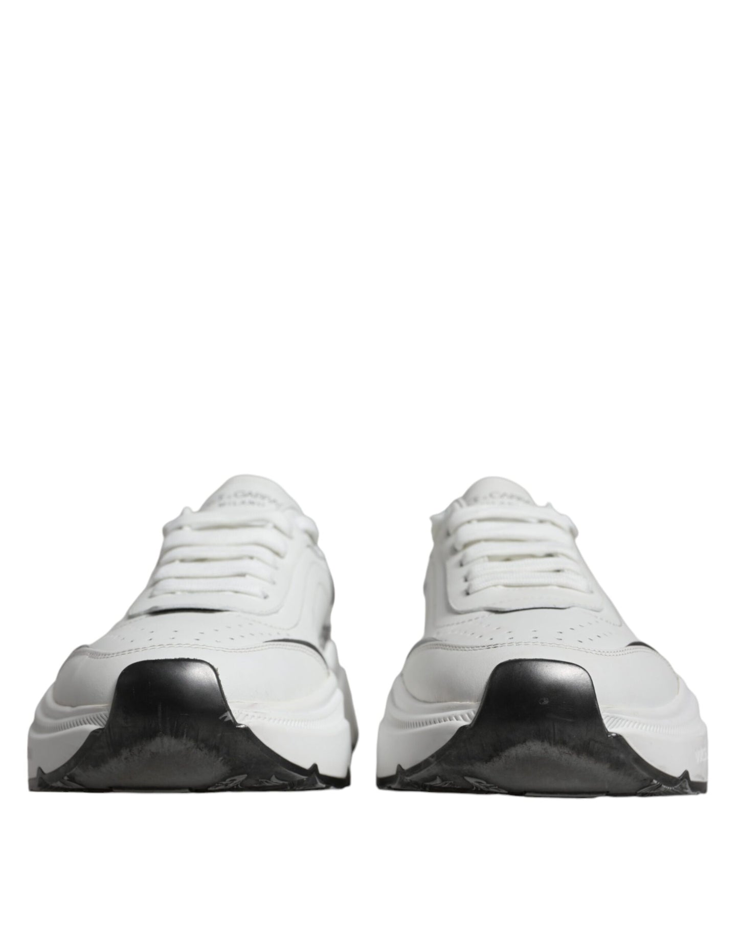 White Silver DAYMASTER Leather Sneakers Shoes