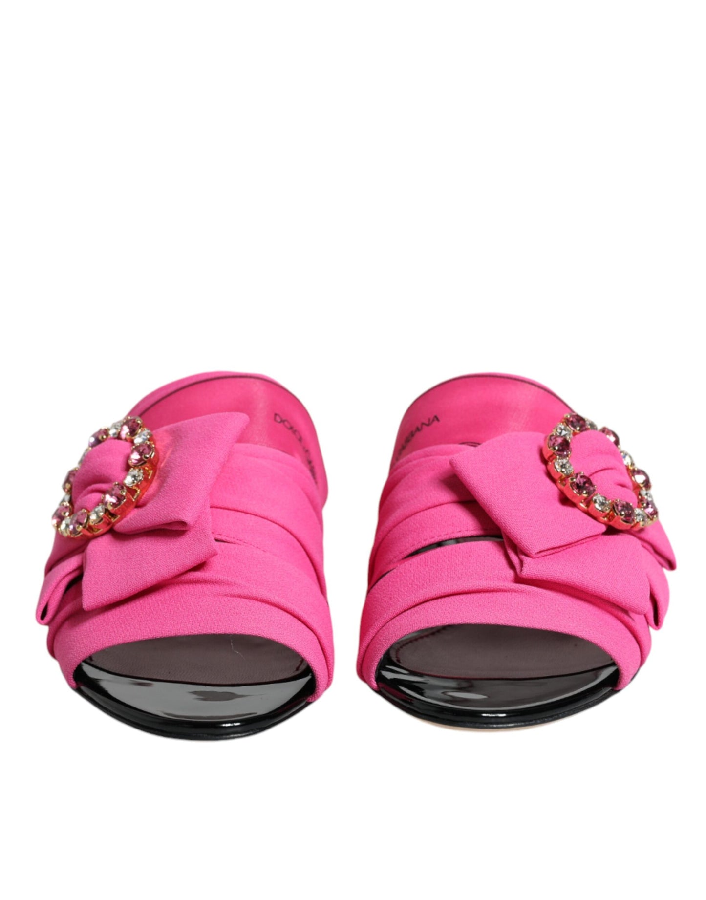 Pink Black Crystal Slides Sandals Shoes