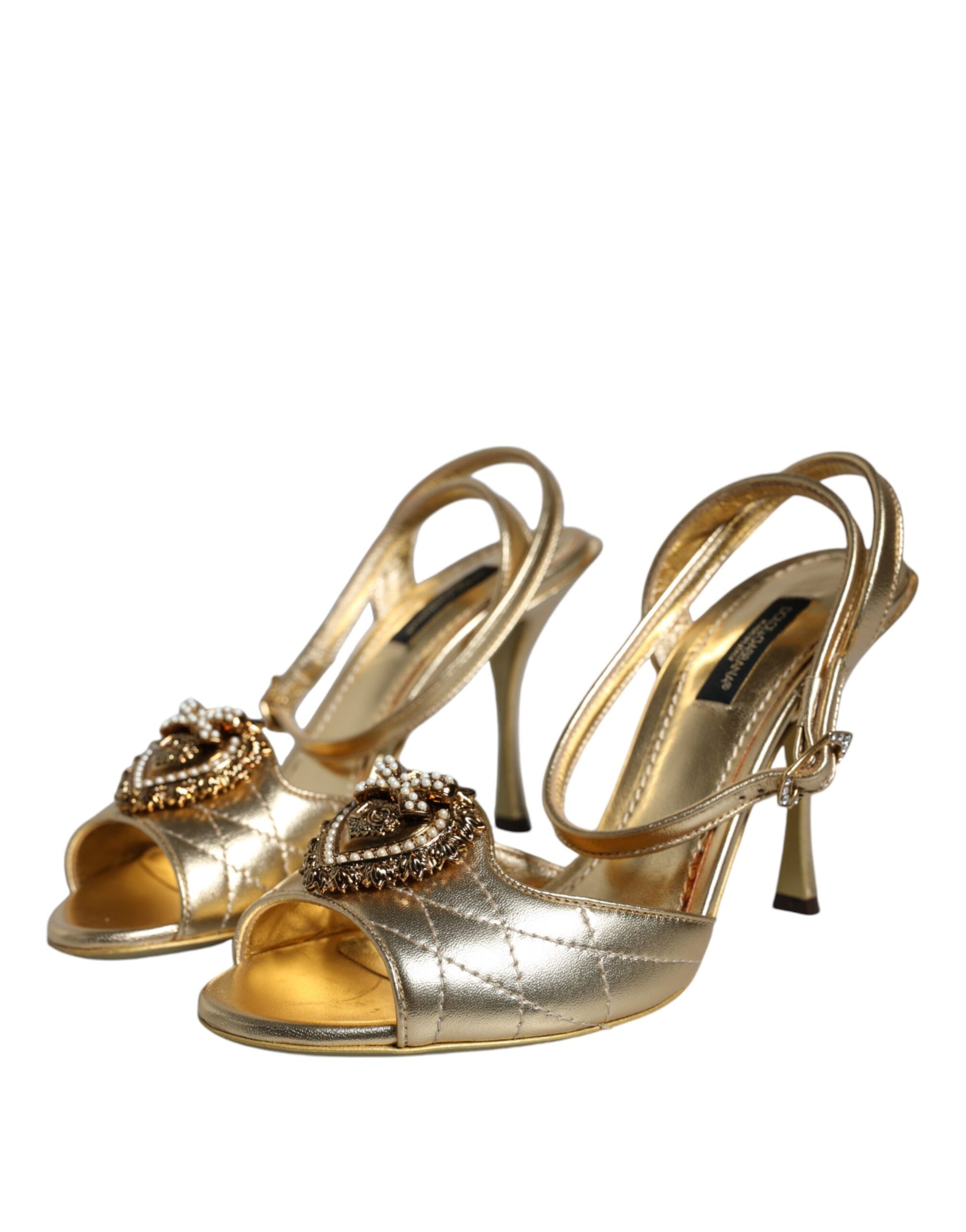 Gold Devotion Embellished Keira Sandals Shoes