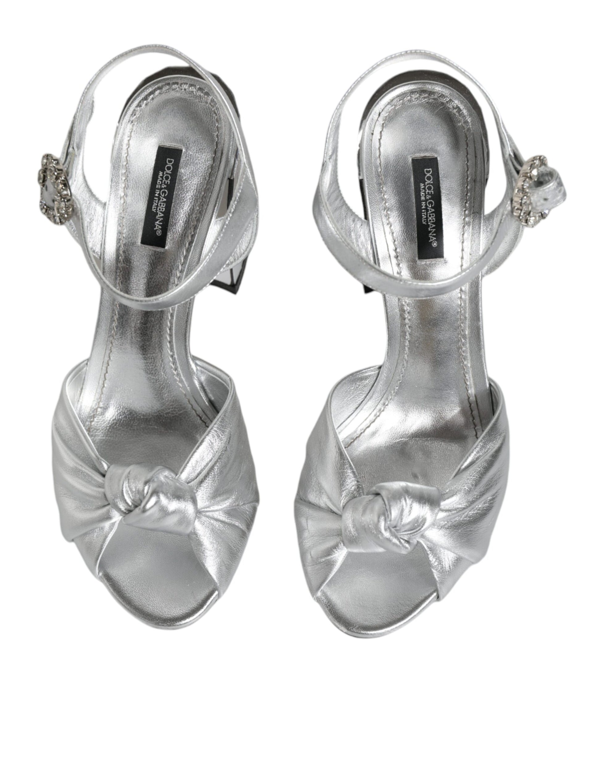 Silver Mirror Heels KEIRA Sandals Shoes