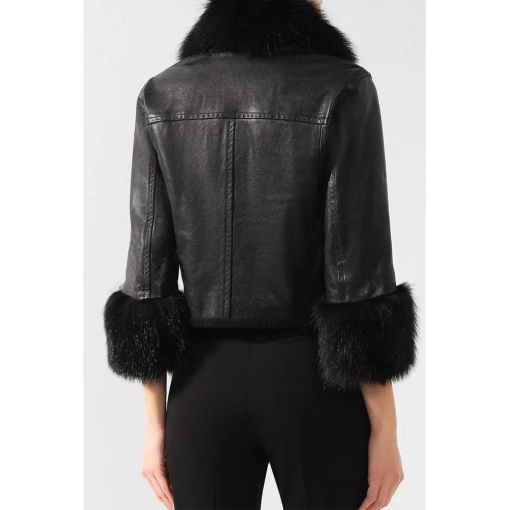 Black Leather Di Lambskin Jackets & Coat