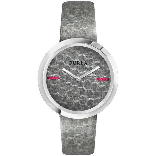 Gray Leather Watch