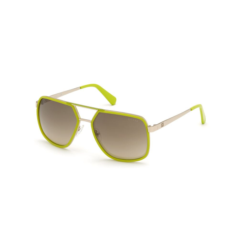 Green Metal Sunglasses